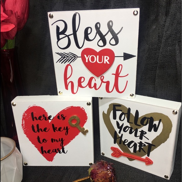 Hand Crafted Other - Valentine's Decor Wood Blocks All year Decor